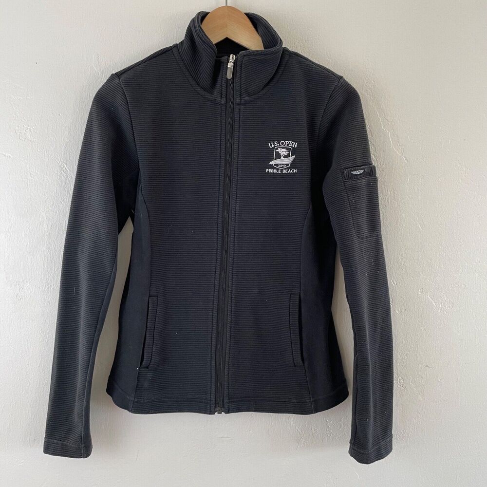 Straight Down Full Zip Golf Jacket Black Small Womens US Open 2019 Pebble Beach